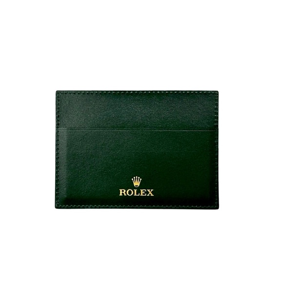 Rolex 100% Leather Authentic Warranty Card Holder Green - Picture 1 of 4